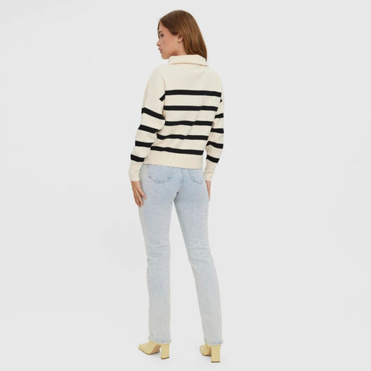 Bluzë VERO MODA VMSABA STRIPE LS HIGHNECK BLOUSE G