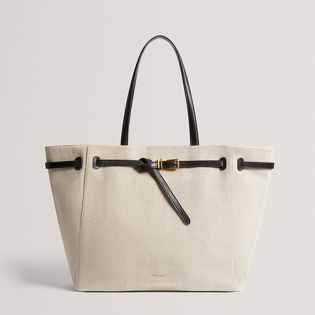 Qantë TED BAKER Belted Herringbone Canvas La