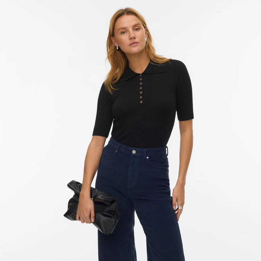Bluzë VERO MODA VMMARINA 2/4 POLONECK PULLOVER