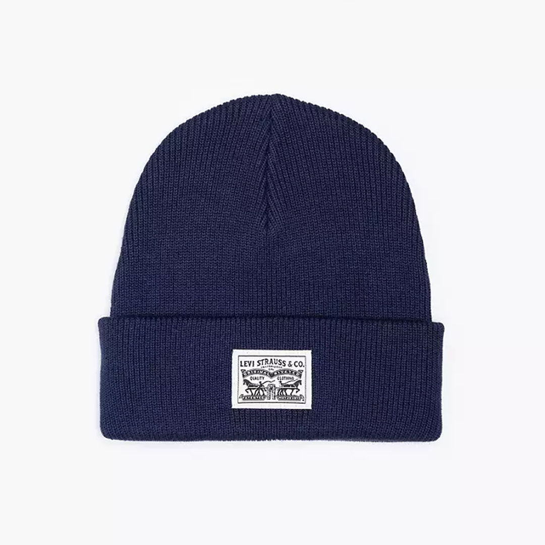 Kapelë LEVIS BACKPATCH BEANIE DRESS BLUES