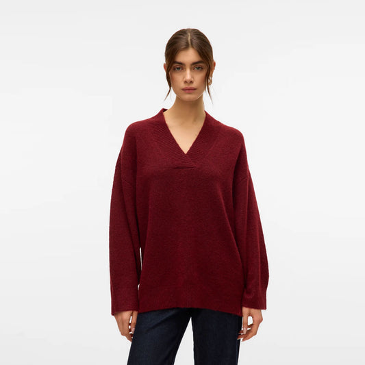 Bluzë VERO MODA VMBANG LS V-NECK LONG PULLOVER BOO