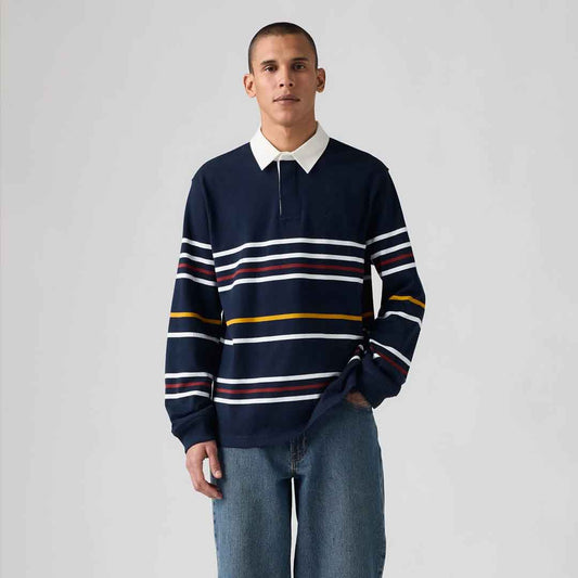 Bluzë LEVIS UNION RUGBY THEO STRIPE NAVY BLAZER ST