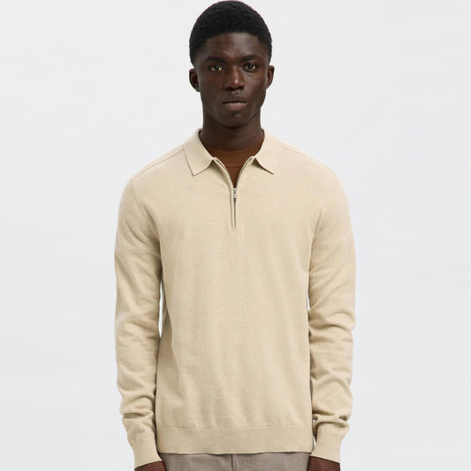 Bluzë SELECTED SLHBERG LS HALF ZIP POLO NOOS