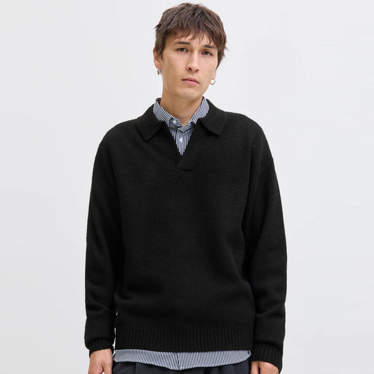 Bluzë JACK & JONES JJSOHO OLLIE KNIT SPLIT NECK LN