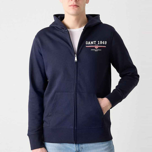 Duks GANT GRAPHIC FULL ZIP HOODIE