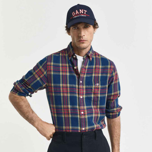 Këmishë GANT REG INDIGO TWILL CHECK SHIRT