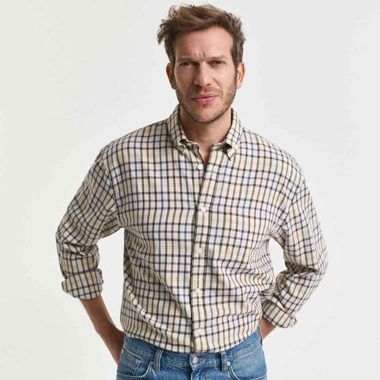 Këmishë GANT REL TWILL CHECK SHIRT