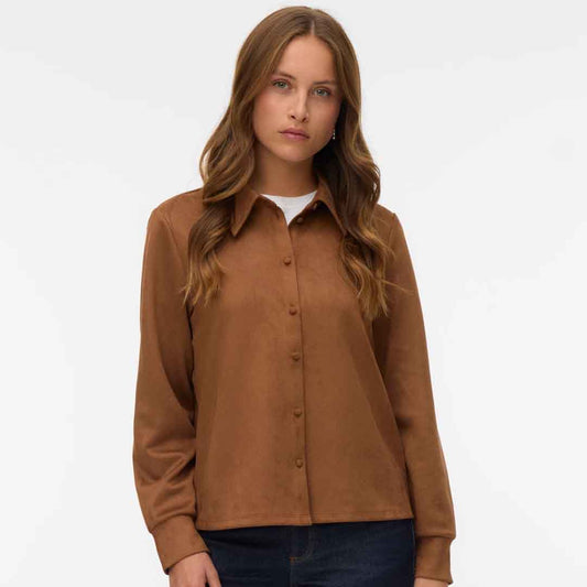 Këmishë VERO MODA VMBELLA LS FAUX SUEDE SHIRT JRS