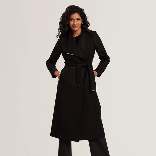 Palltë TED BAKER Long Length Belted Wool Wrap Coat