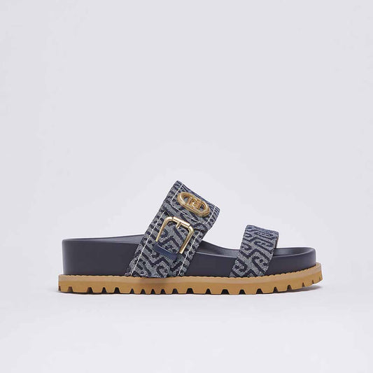 Sandale Liu Jo LIVIA 02 - SANDAL MONOGRAM DENIM DA