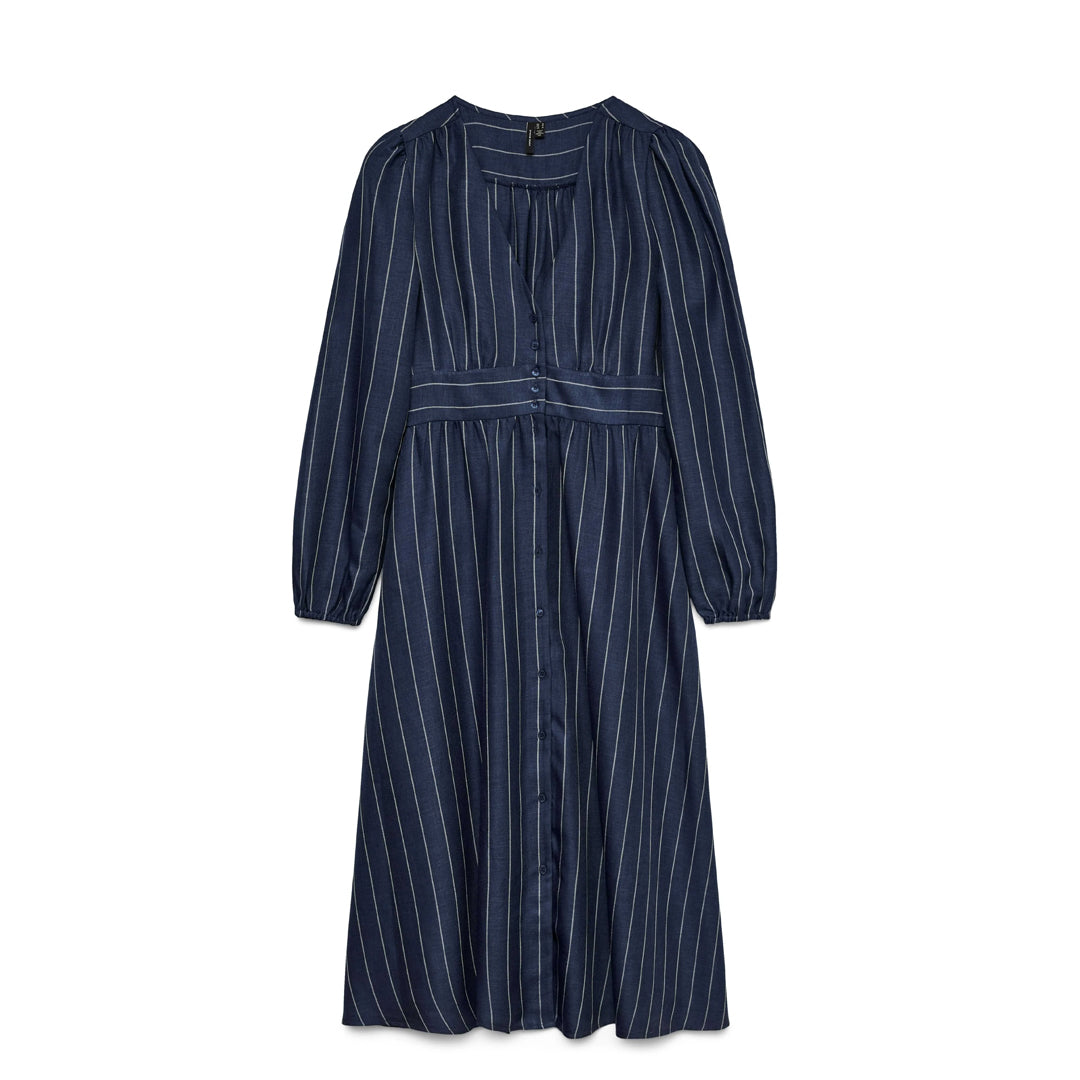 Fustan VERO MODA VMODETTE 3/4 SLV V-NECK DRESS WVN