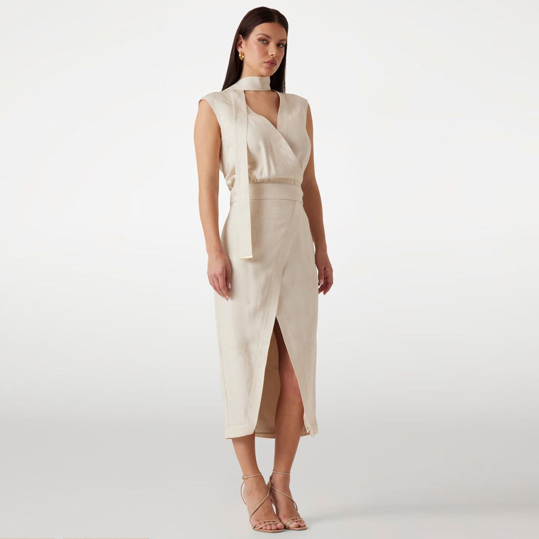 Fustan GUESS WHITNEY WRAP DRESS