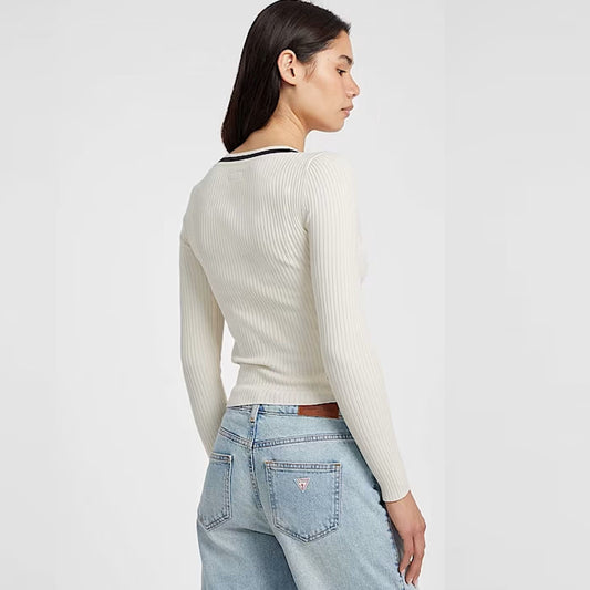 Bluzë GUESS JEANS GJ LS VN RIB SWTR