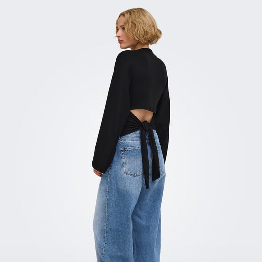 Bluzë Only ONLESTRID L/S TIE TOP JRS