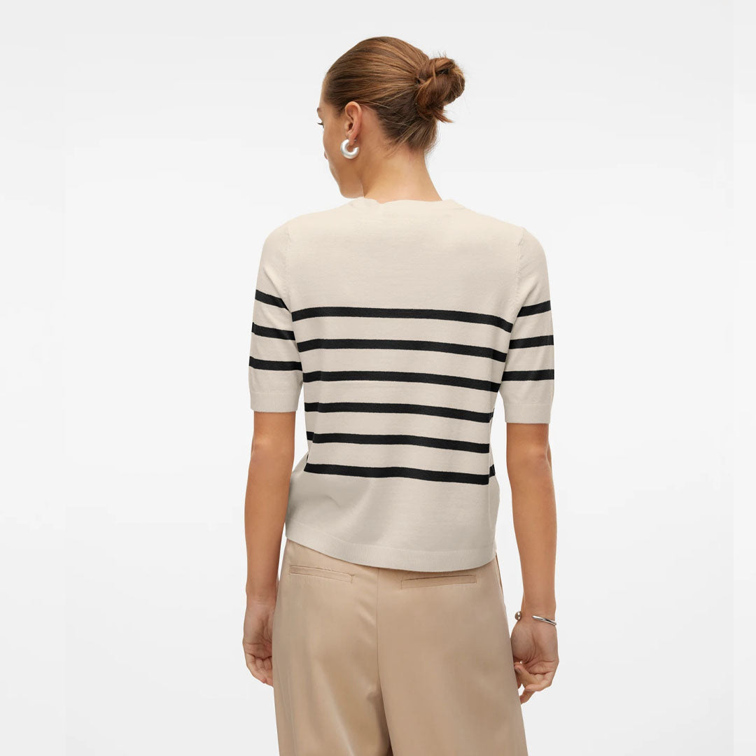 Bluzë VERO MODA VMSABA PLAIN SS O-NECK PULLOVER GA