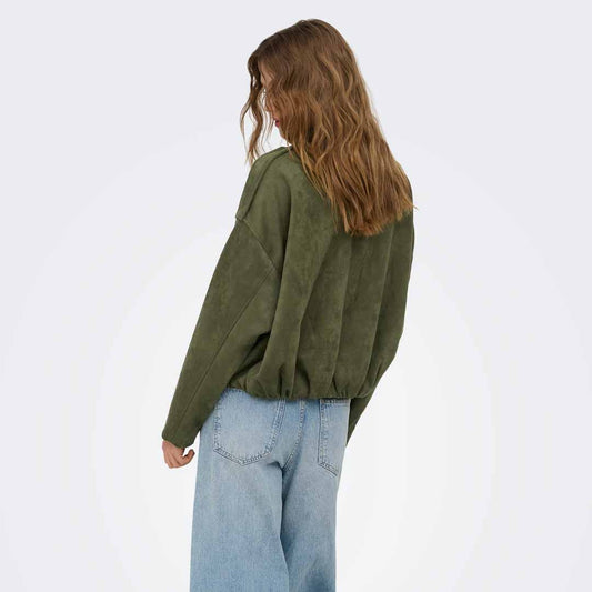 Jakne Only ONLMOON-STINA FAUX SUEDE BOMBER PNT NOOS