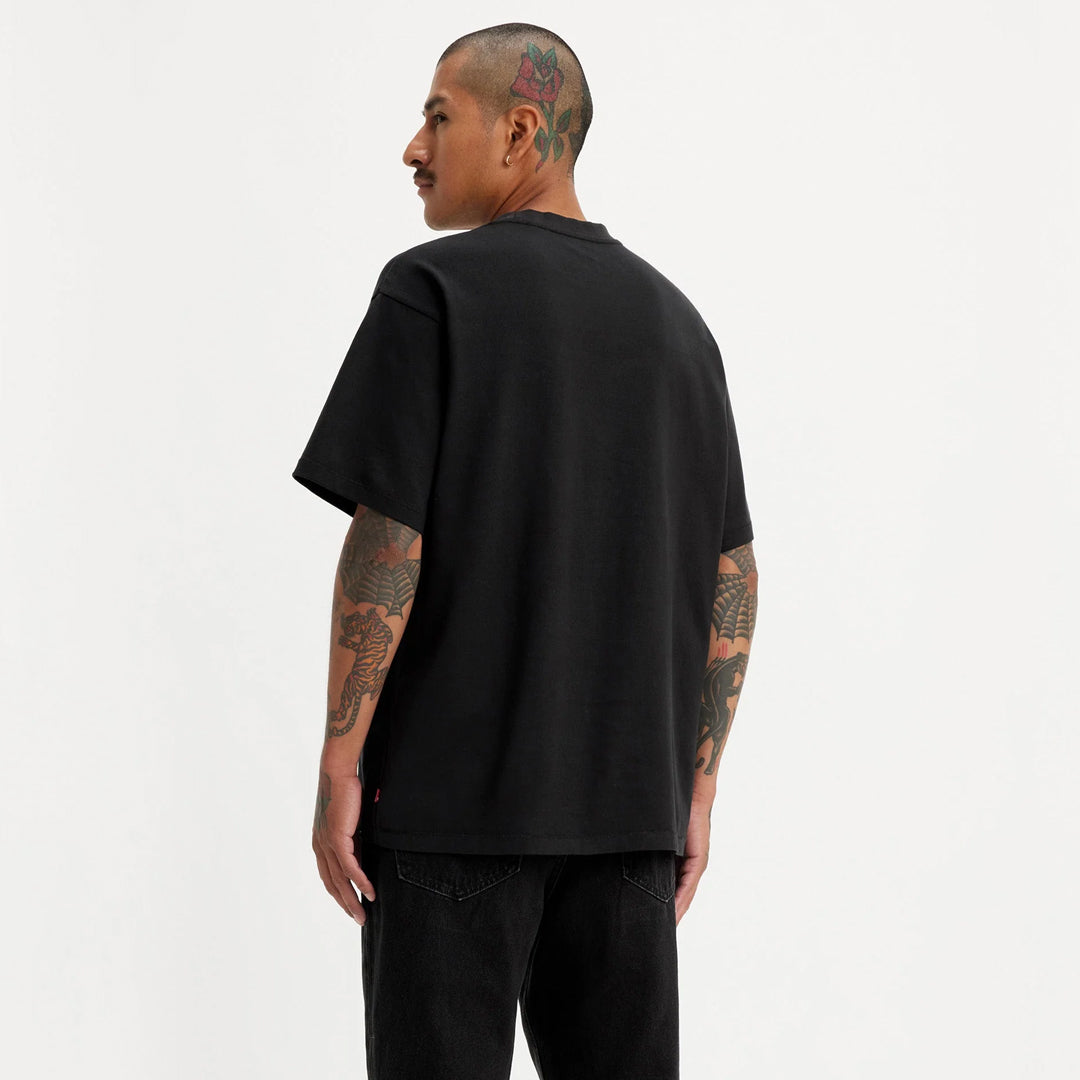 Maicë Levis RED TAB VINTAGE TEE MINERAL BLACK GARM