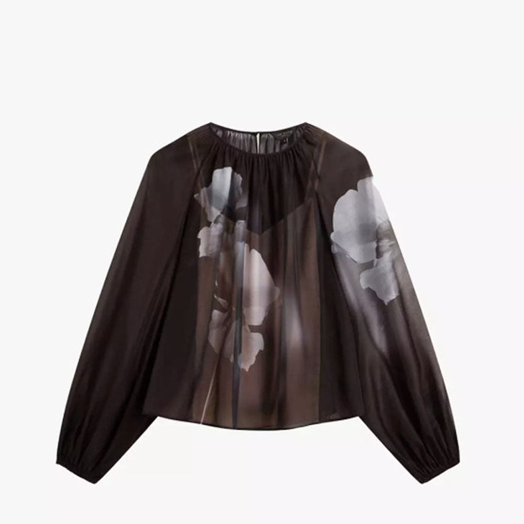 Bluzë TED BAKER Puff Sleeve Blouse With Organza Ov