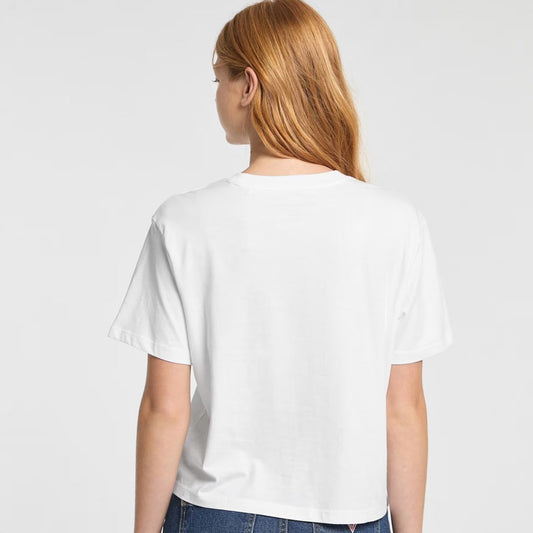 Maicë GUESS JEANS GJ SS CN BOXY EMBRO LOGO TEE
