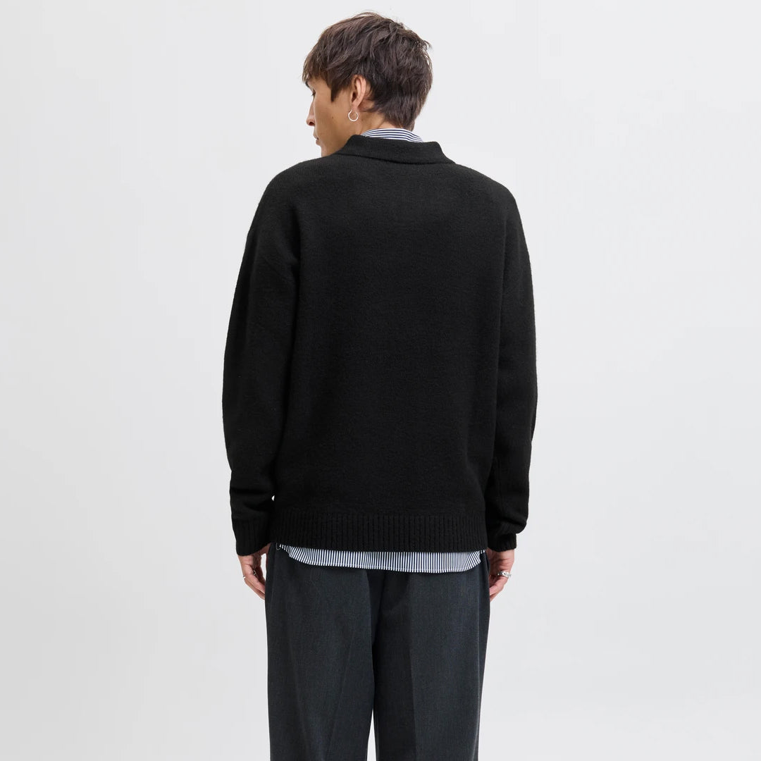 Bluzë JACK & JONES JJSOHO OLLIE KNIT SPLIT NECK LN