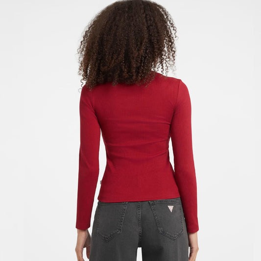 Bluzë GUESS JEANS GJ LS CN EMBRO SLIM TOP