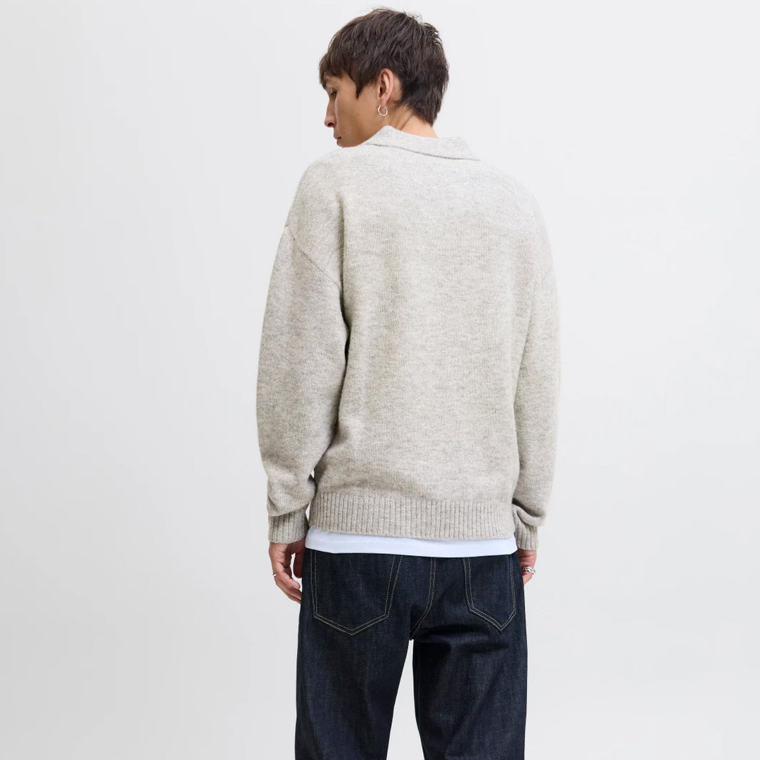 Bluzë JACK & JONES JJSOHO OLLIE KNIT SPLIT NECK LN