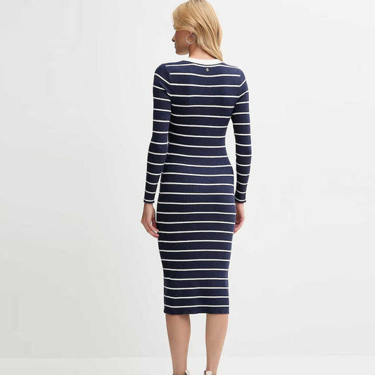 Fustan GUESS LS VN STRIPED ANDREA