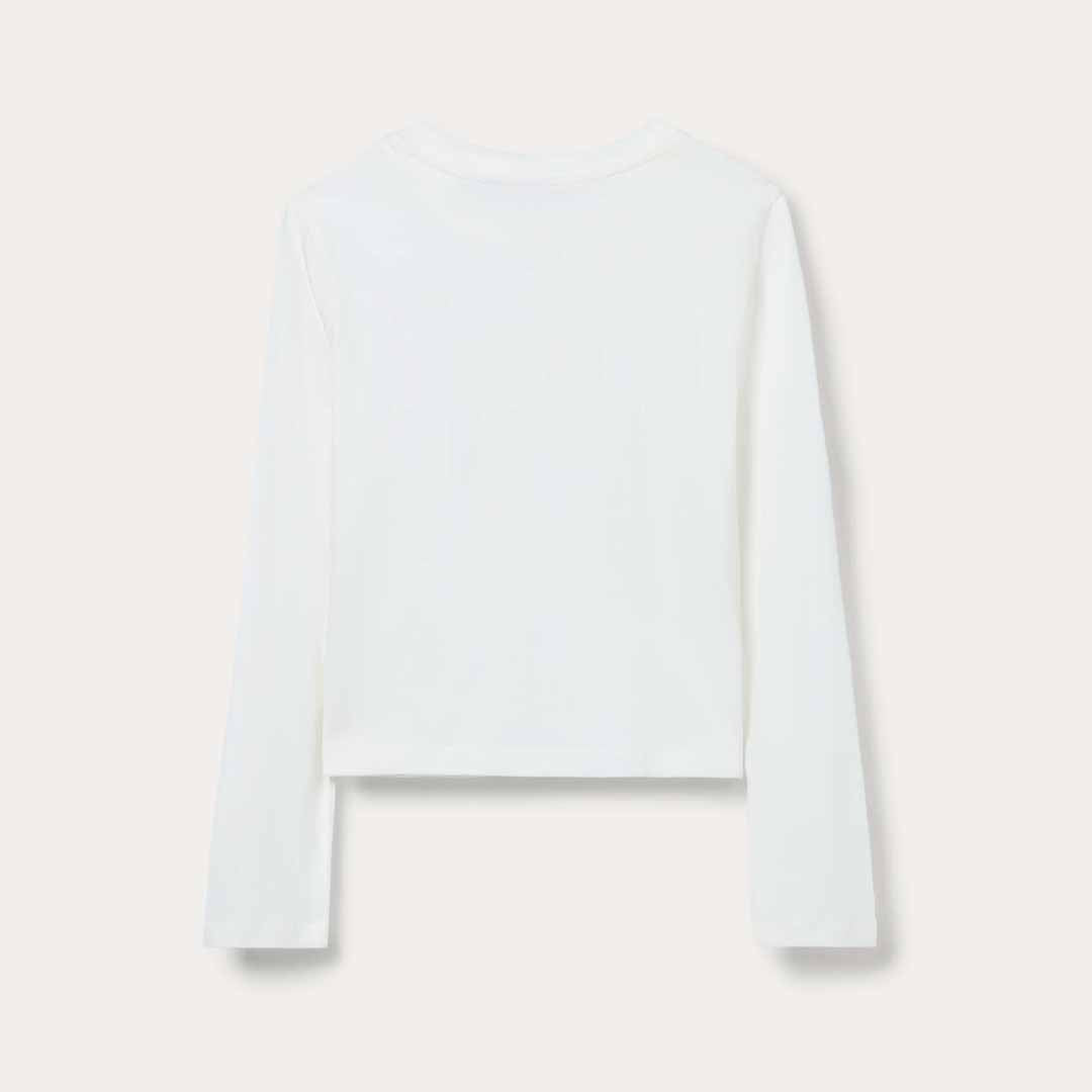 Maicë Blukids T-SHIRT LS S OFF WHITE