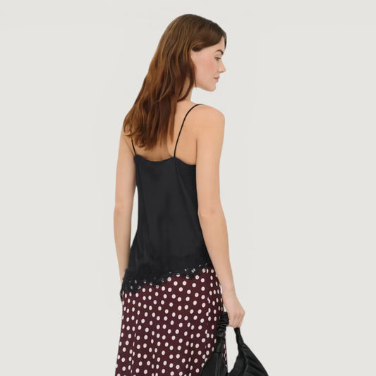 Maicë Jacqueline de Yong JDYFIFI S/L ASYM LACE SINGLET WVN NOOS