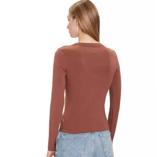 Bluzë GUESS JEANS GJ LS CN SLIM LOGO EMB TEE