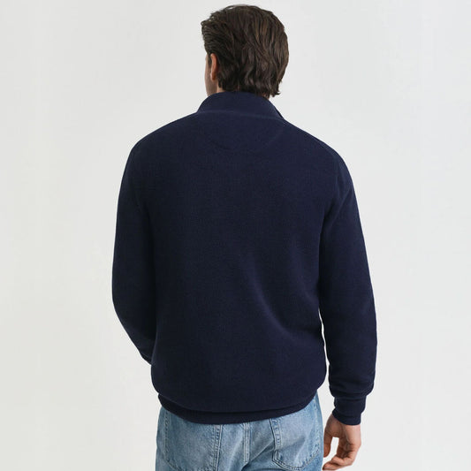 Bluzë GANT TEXTURED COTTON MERINO HALF ZIP