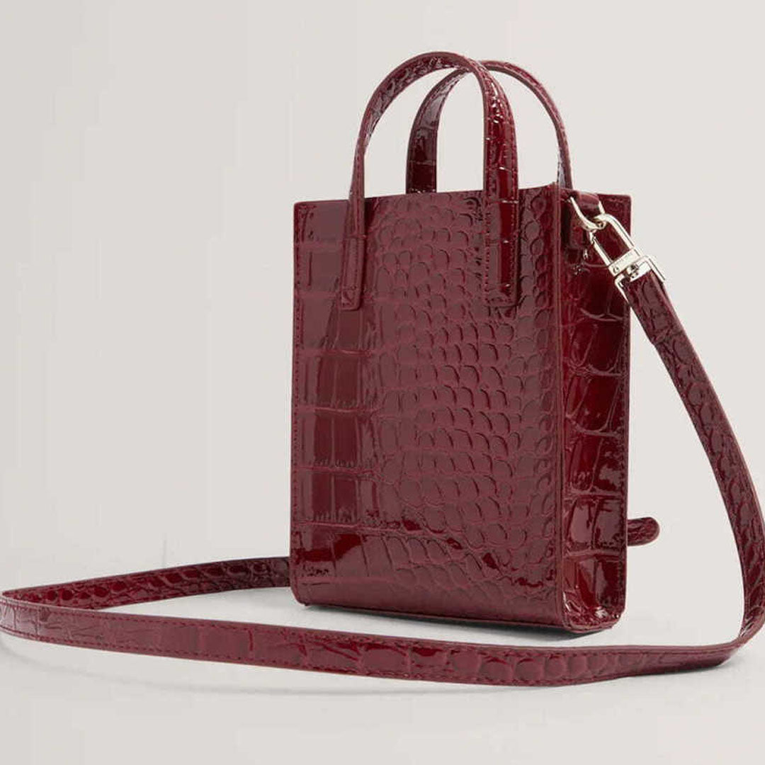 Qantë krahu TED BAKER Croc Effect Mini Icon Bag