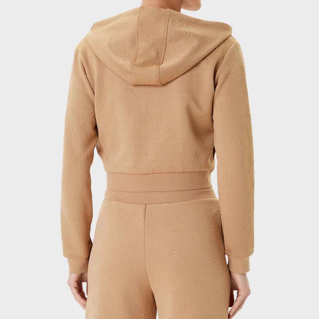 Duks GUESS 3D PEONY ZIPPER HOOD