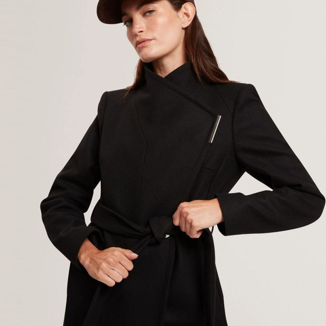 Palltë TED BAKER Mid Length Belted Wool Wrap Coat