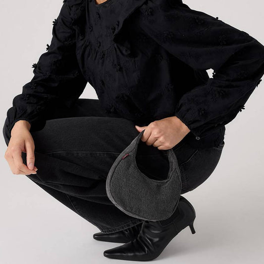 Qantë LEVIS BABY BROOKLYN BAG BLACK MID WASH