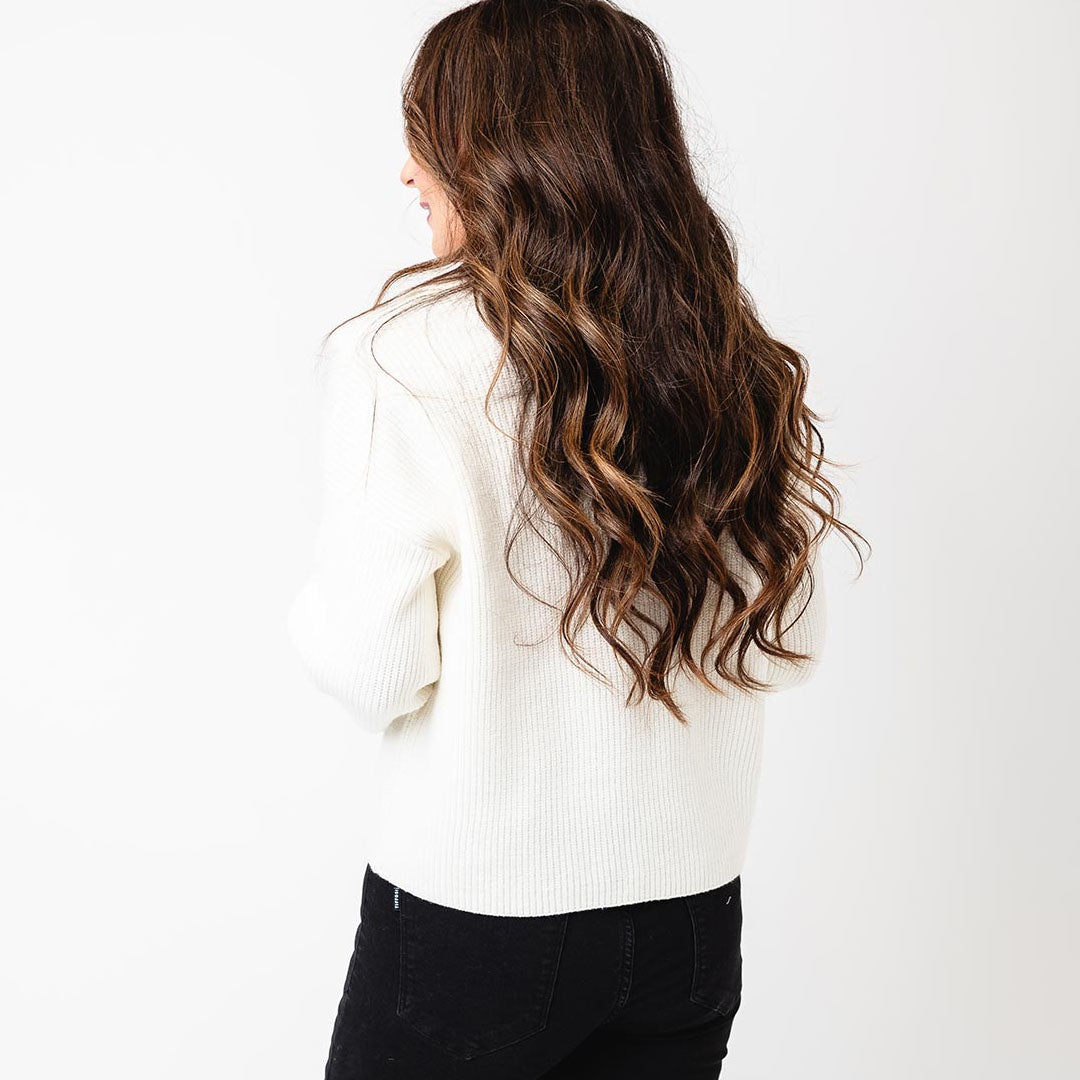 Bluzë VERO MODA VMLUNA LS POLONECK SHORT PULLOVER