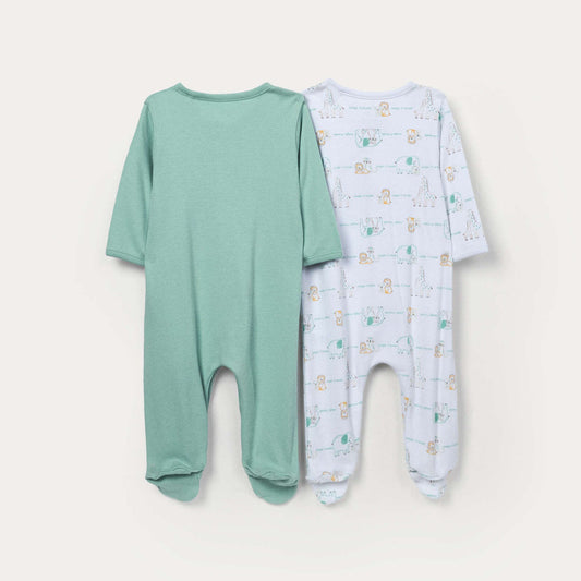 Komplete Blukids PK 2 ROMPERS HARBOR GRAY
