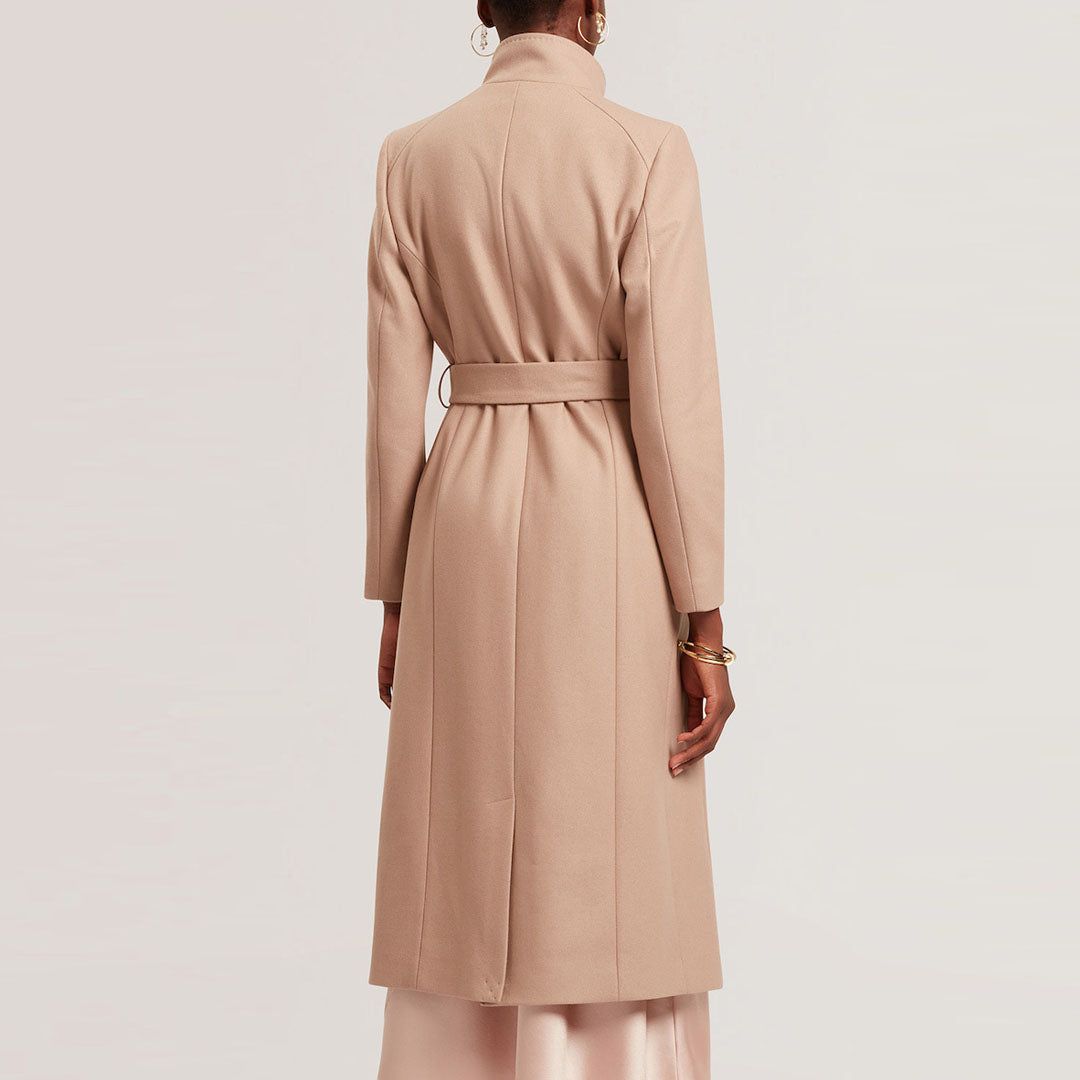 Palltë TED BAKER Long Length Belted Wool Wrap Coat