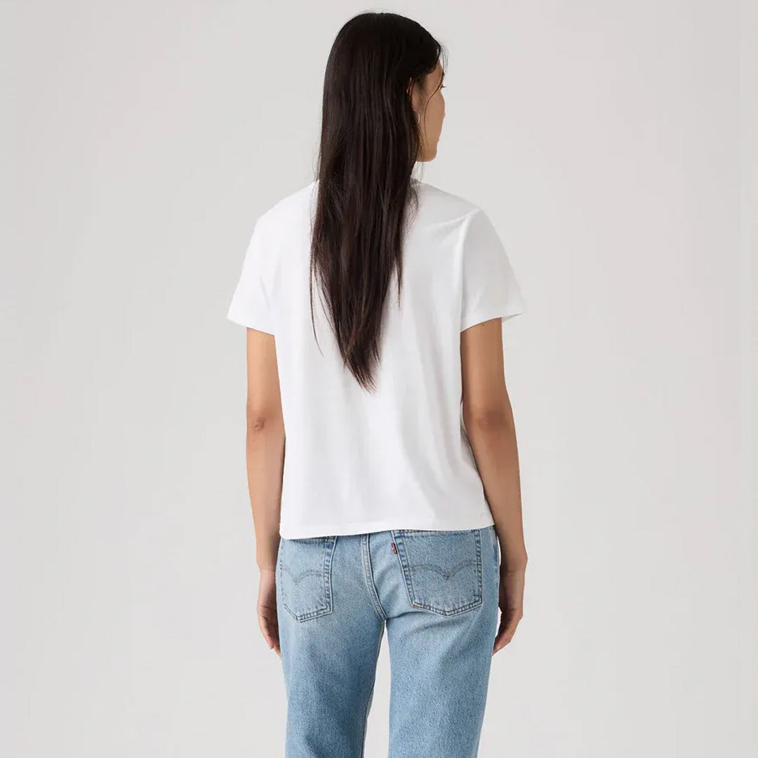 Maicë Levis FAVORITE COTTON TEE HM BRIGHT WHITE HE
