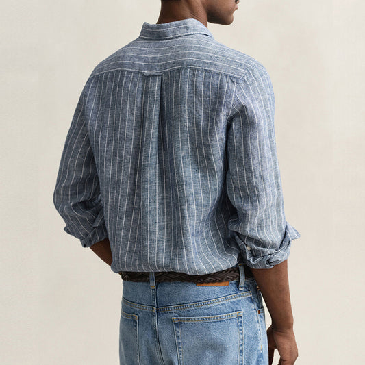 Këmishë Gant REG LINEN STRIPE SHIRT