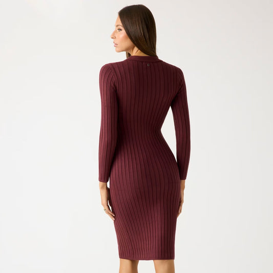 Fustan GUESS LS VN RIB MIRANDA SWTR DRS