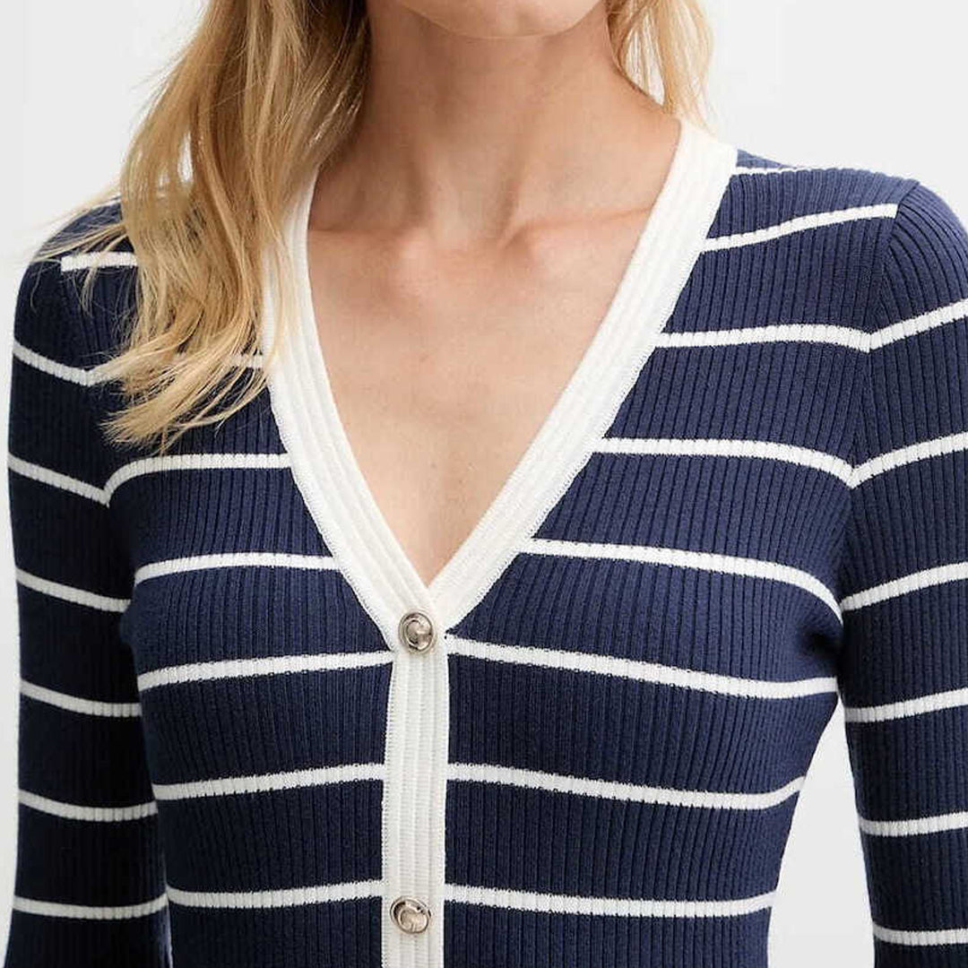 Fustan GUESS LS VN STRIPED ANDREA