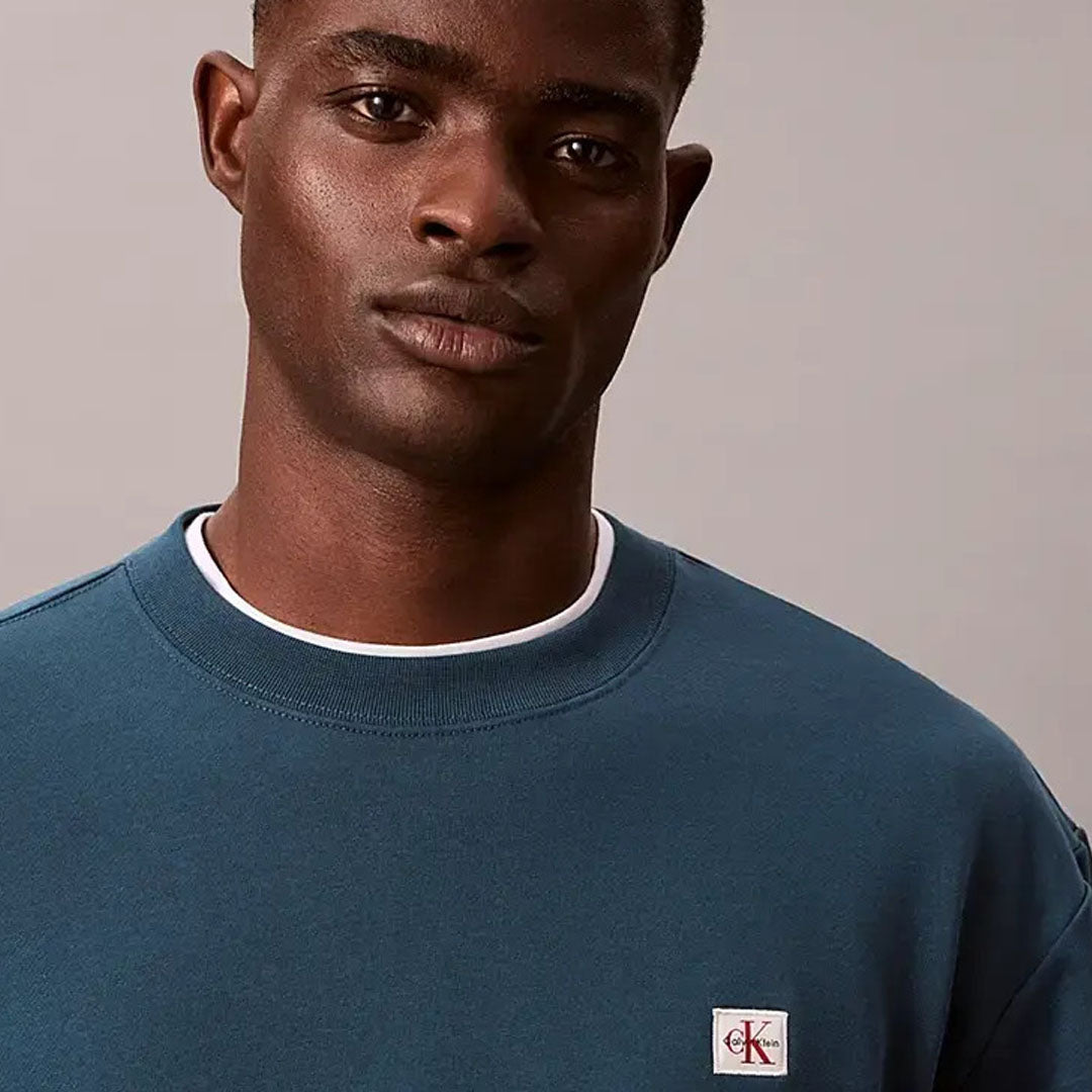 Bluzë Calvin Klein LS EU BADGE 350TERRY CN SWTSHRT