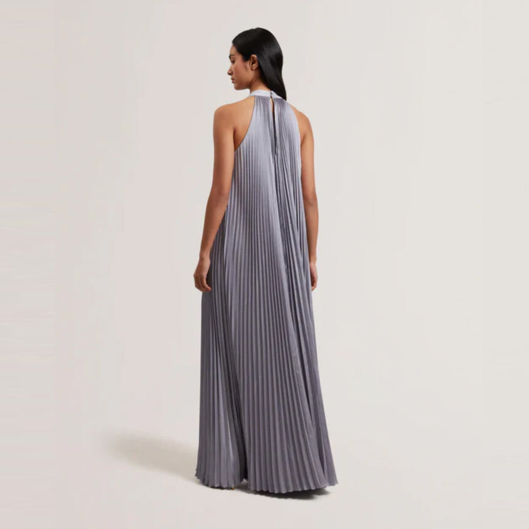 Fustan TED BAKER Pleated V-neck Maxi Dress