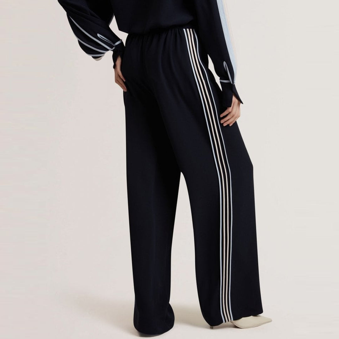 Pantallona TED BAKER Piping Detail Wide Leg Crepe