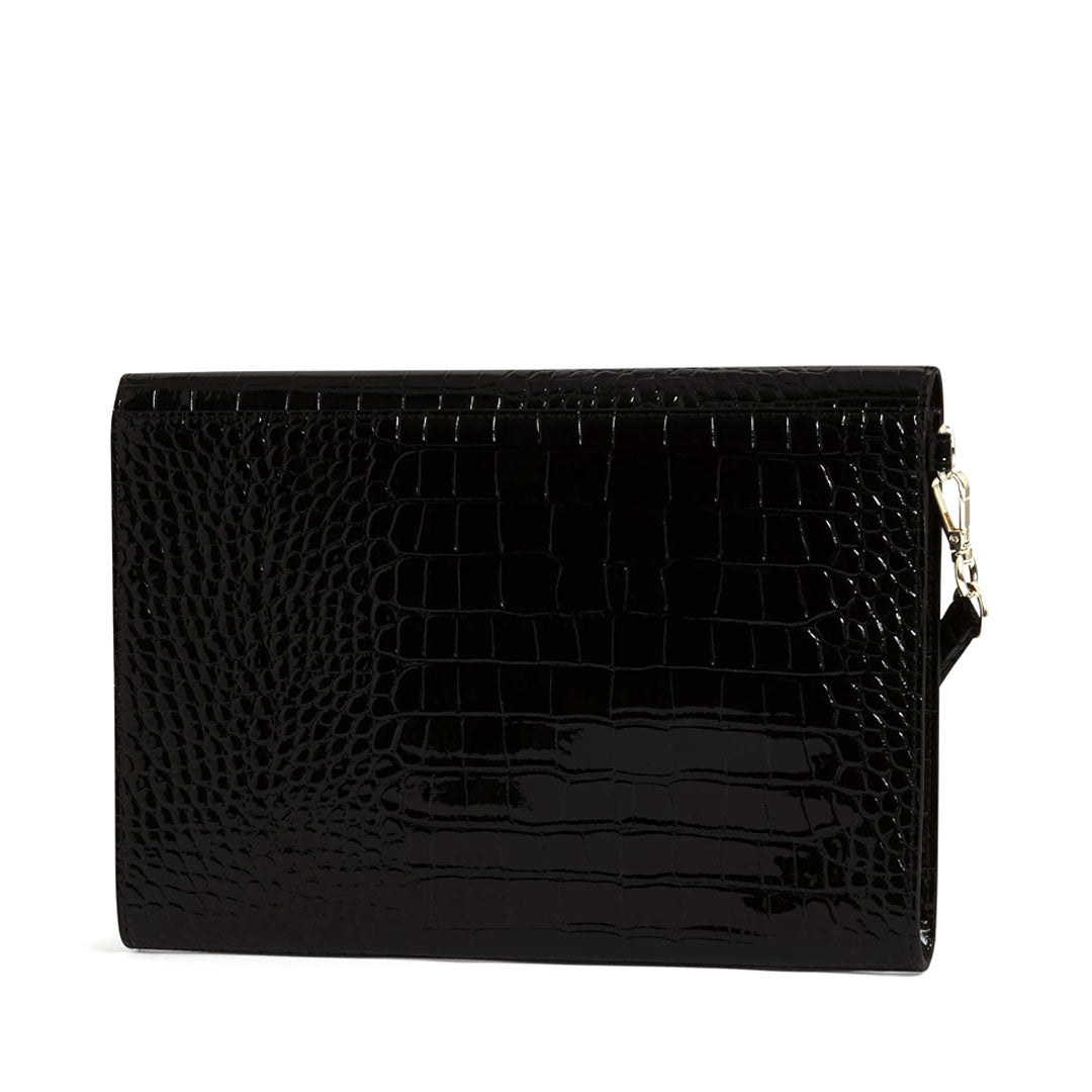 Qantë Ted Baker Croc Effect Icon Envelope Pouch