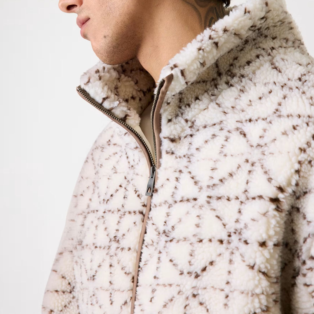 Jakne GUESS SOLDIER SHERPA JAQUARD ZIP UP