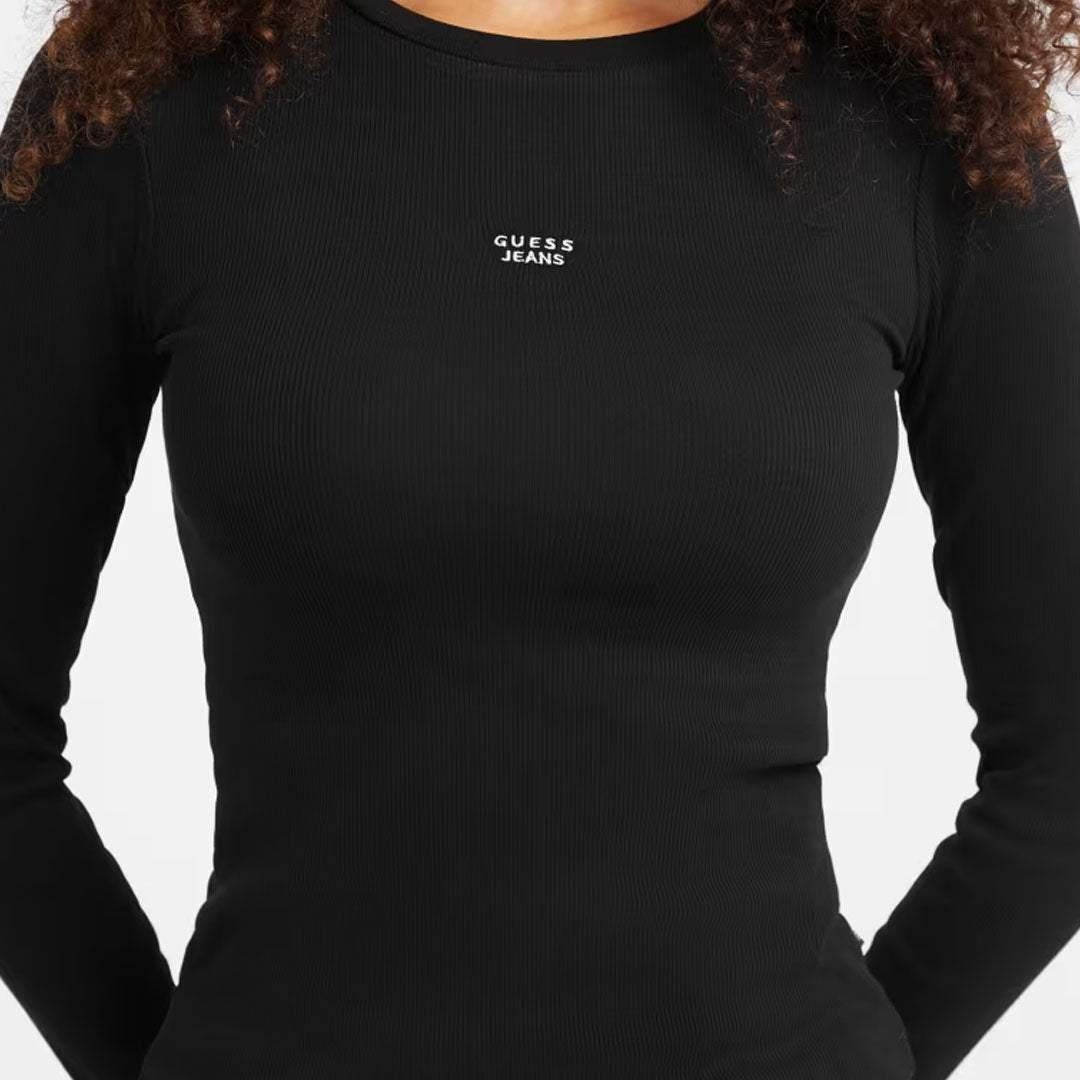Bluzë GUESS JEANS GJ LS CN EMBRO SLIM TOP