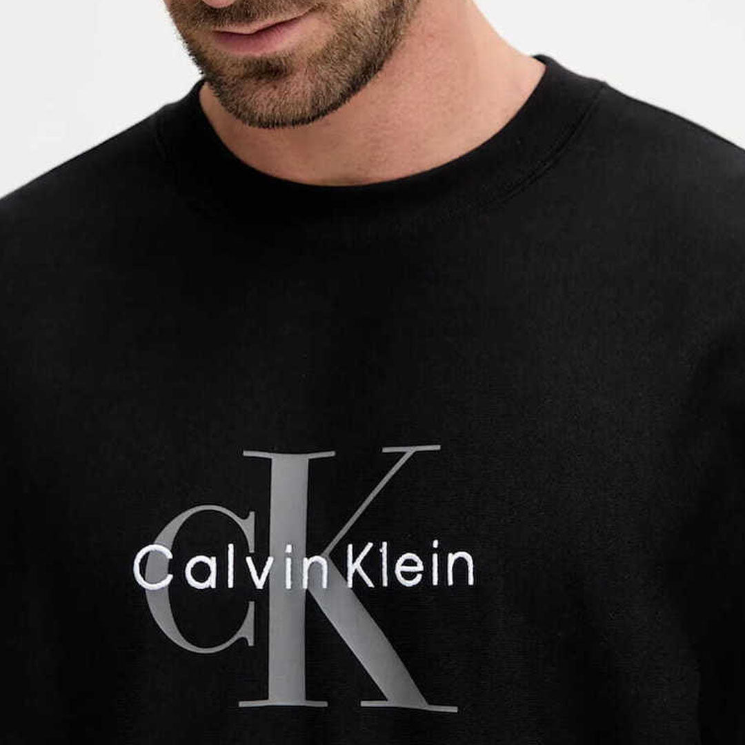 Bluzë Calvin Klein LS PREMIUM TERRY MONOLOGO CN SW