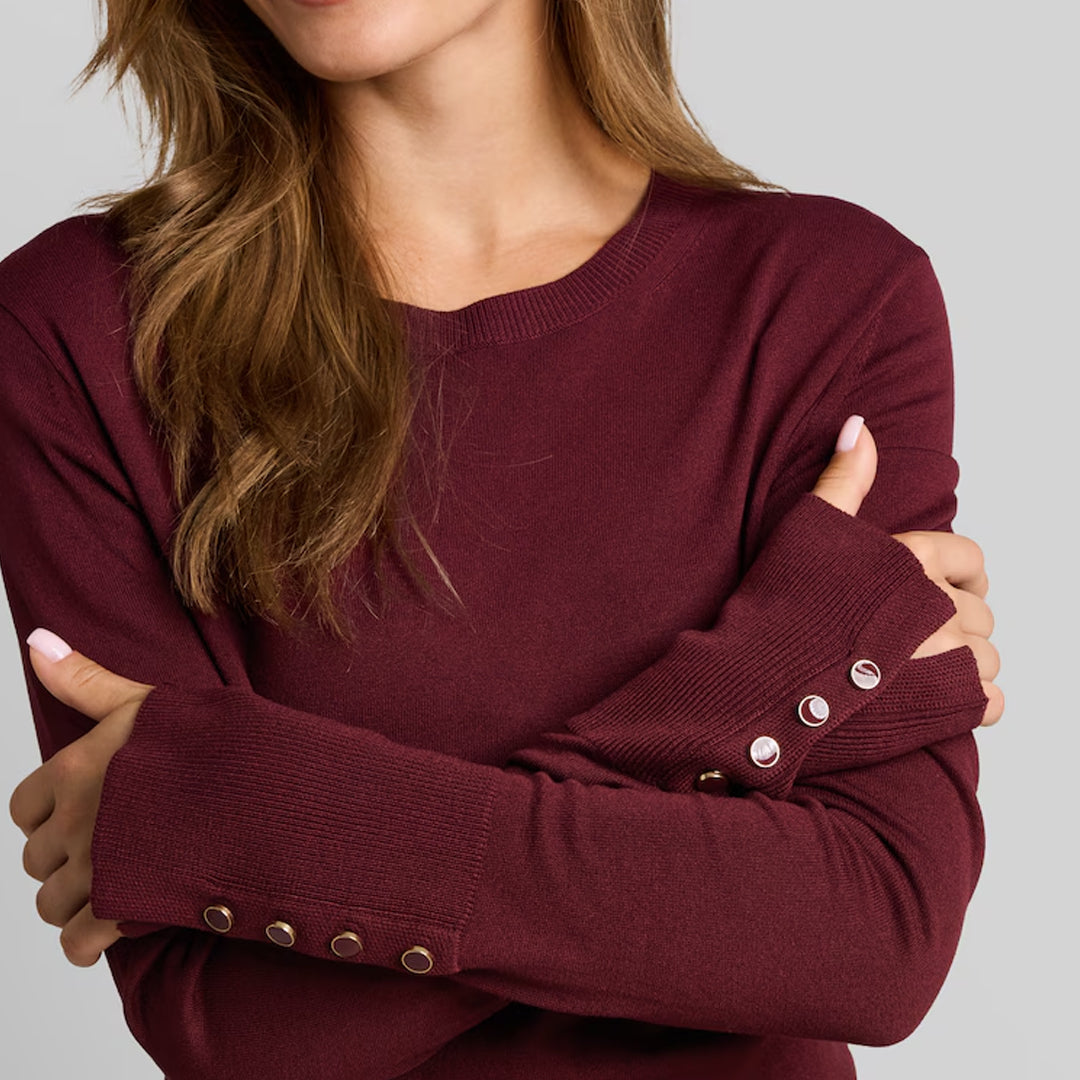 Bluzë Tom Tailor knit crewneck with butto